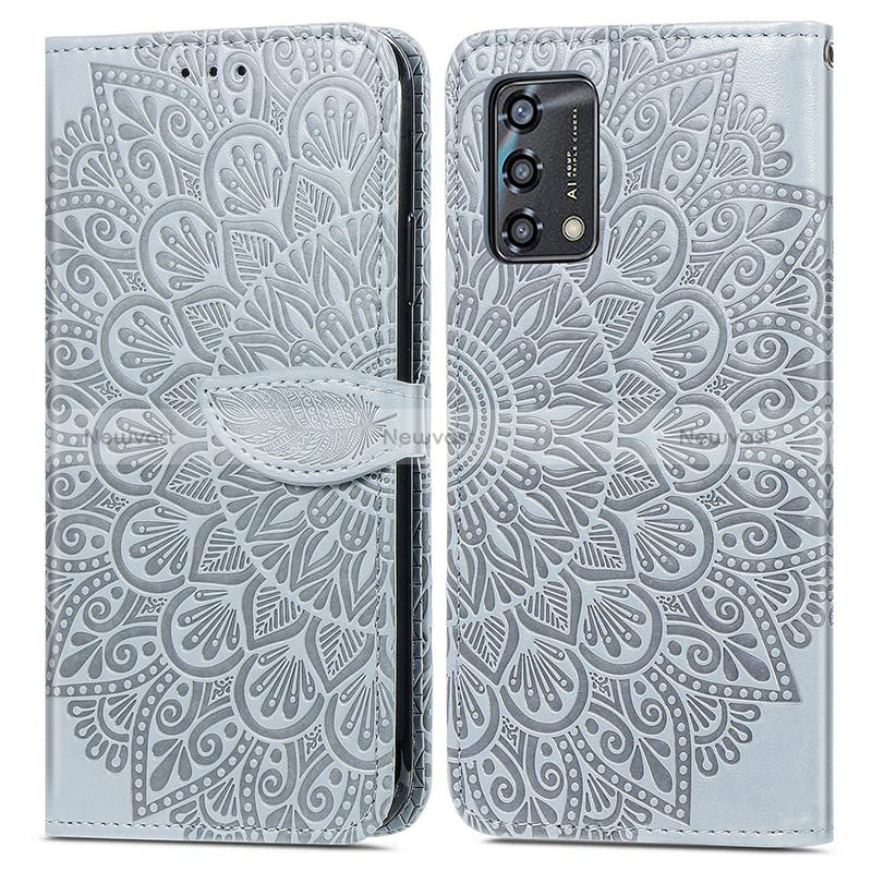 Leather Case Stands Fashionable Pattern Flip Cover Holder S04D for Oppo F19s
