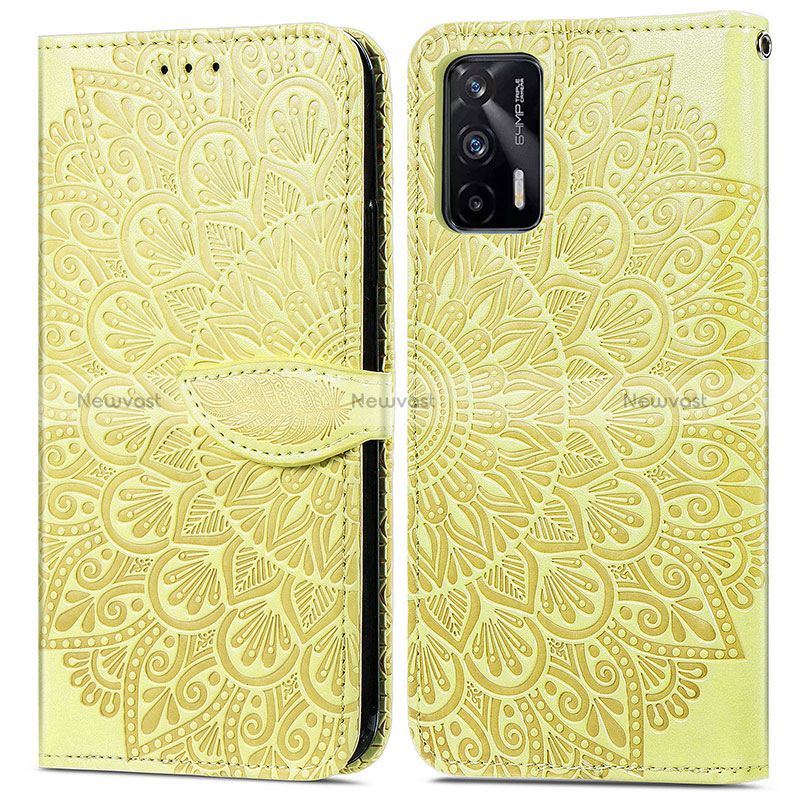 Leather Case Stands Fashionable Pattern Flip Cover Holder S04D for Realme GT Neo 5G