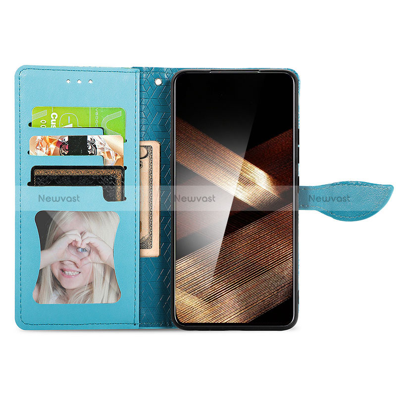 Leather Case Stands Fashionable Pattern Flip Cover Holder S04D for Samsung Galaxy A15 LTE