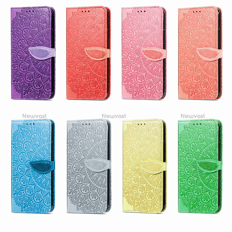 Leather Case Stands Fashionable Pattern Flip Cover Holder S04D for Samsung Galaxy F02S SM-E025F