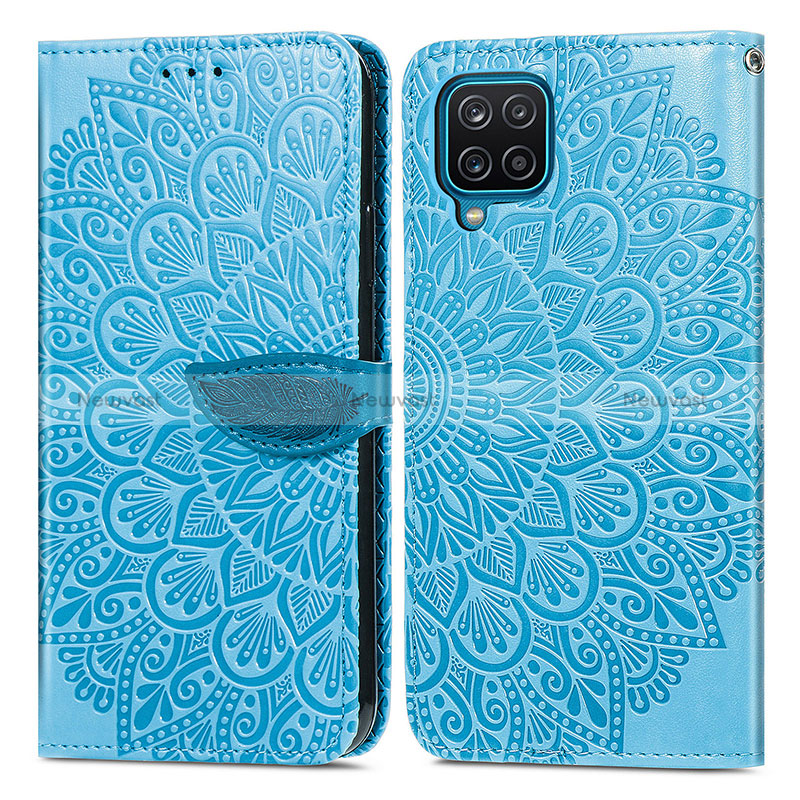 Leather Case Stands Fashionable Pattern Flip Cover Holder S04D for Samsung Galaxy M12