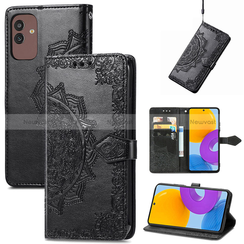 Leather Case Stands Fashionable Pattern Flip Cover Holder S04D for Samsung Galaxy M13 5G