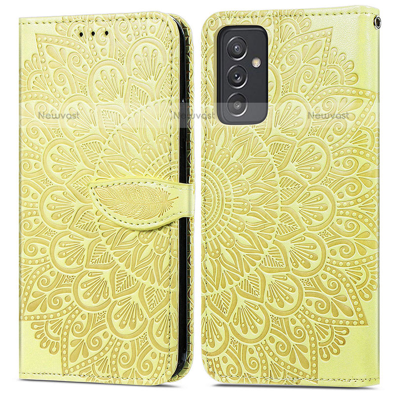 Leather Case Stands Fashionable Pattern Flip Cover Holder S04D for Samsung Galaxy Quantum2 5G