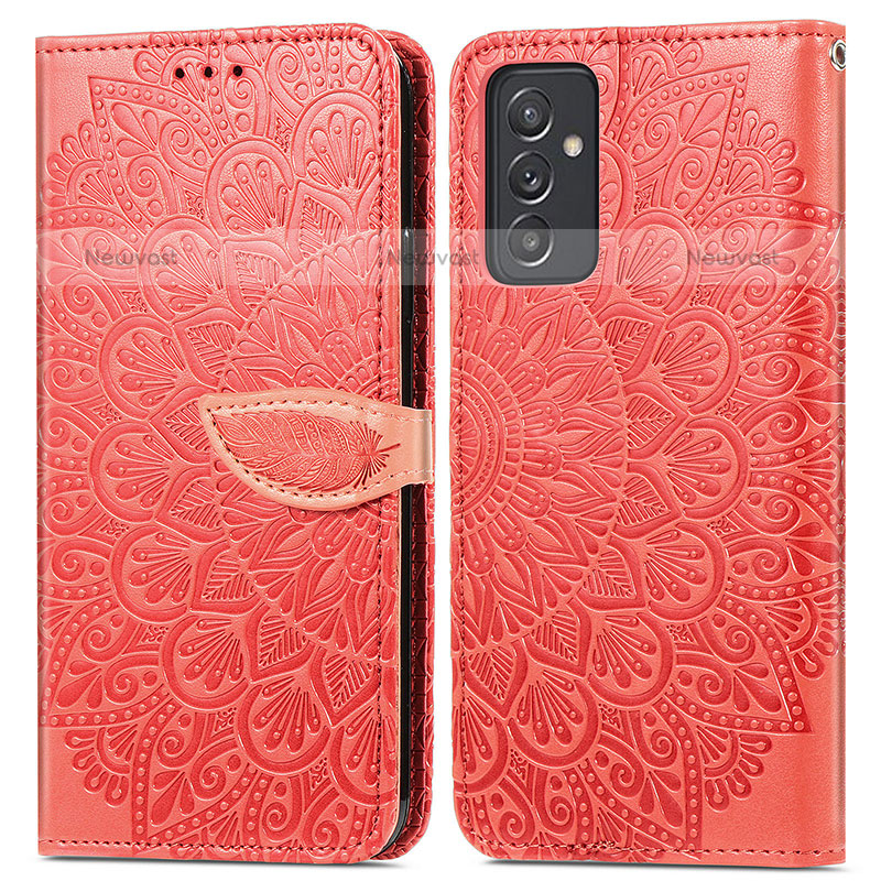 Leather Case Stands Fashionable Pattern Flip Cover Holder S04D for Samsung Galaxy Quantum2 5G