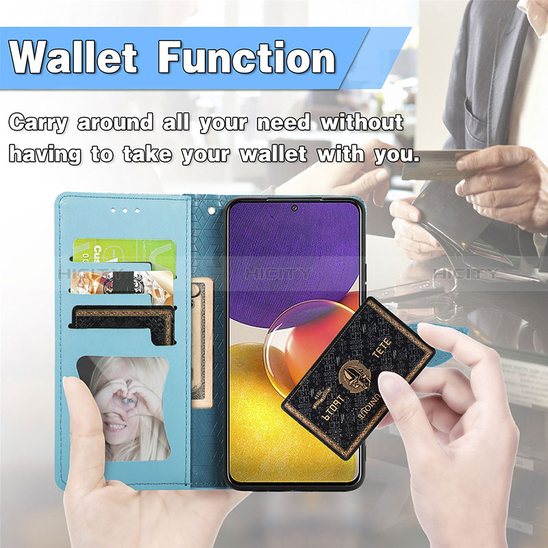 Leather Case Stands Fashionable Pattern Flip Cover Holder S04D for Samsung Galaxy Quantum4 5G