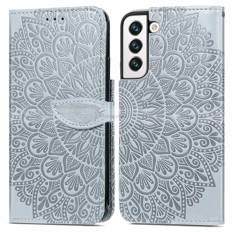 Leather Case Stands Fashionable Pattern Flip Cover Holder S04D for Samsung Galaxy S22 Plus 5G