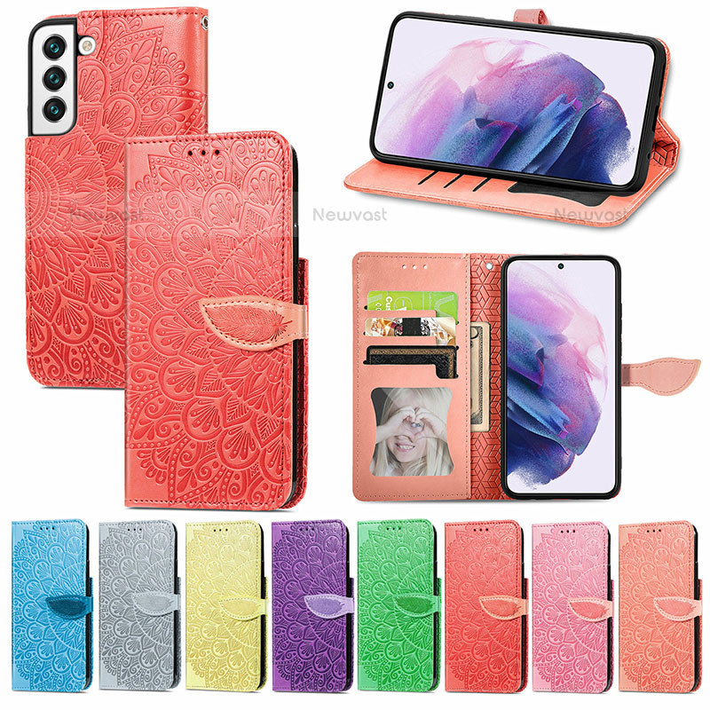 Leather Case Stands Fashionable Pattern Flip Cover Holder S04D for Samsung Galaxy S23 Plus 5G