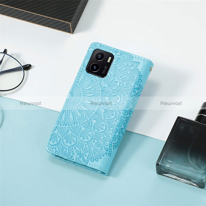 Leather Case Stands Fashionable Pattern Flip Cover Holder S04D for Vivo iQOO U5x