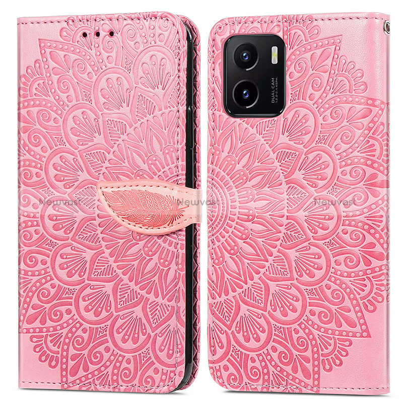 Leather Case Stands Fashionable Pattern Flip Cover Holder S04D for Vivo iQOO U5x