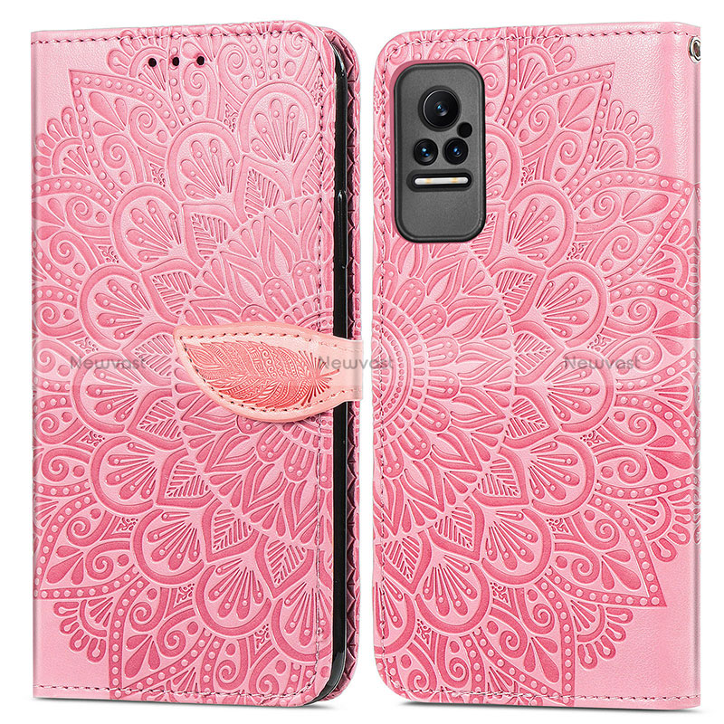 Leather Case Stands Fashionable Pattern Flip Cover Holder S04D for Xiaomi Civi 1S 5G