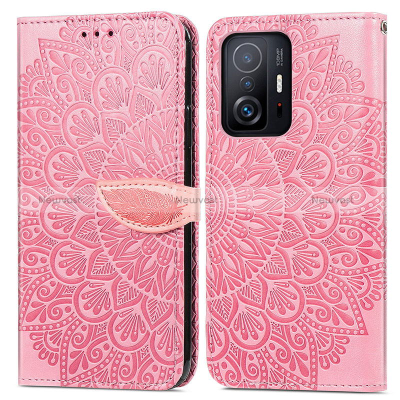 Leather Case Stands Fashionable Pattern Flip Cover Holder S04D for Xiaomi Mi 11T 5G