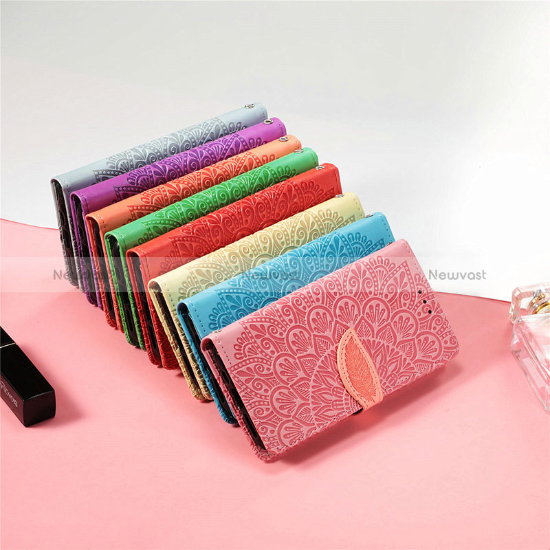 Leather Case Stands Fashionable Pattern Flip Cover Holder S04D for Xiaomi Redmi 10 Power