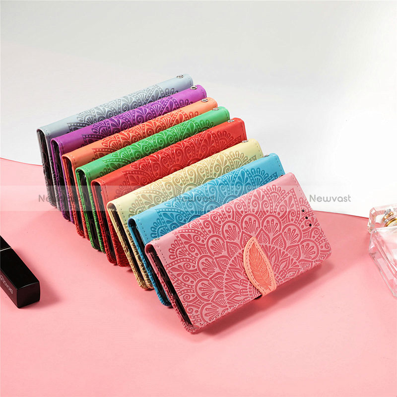 Leather Case Stands Fashionable Pattern Flip Cover Holder S04D for Xiaomi Redmi 10C 4G