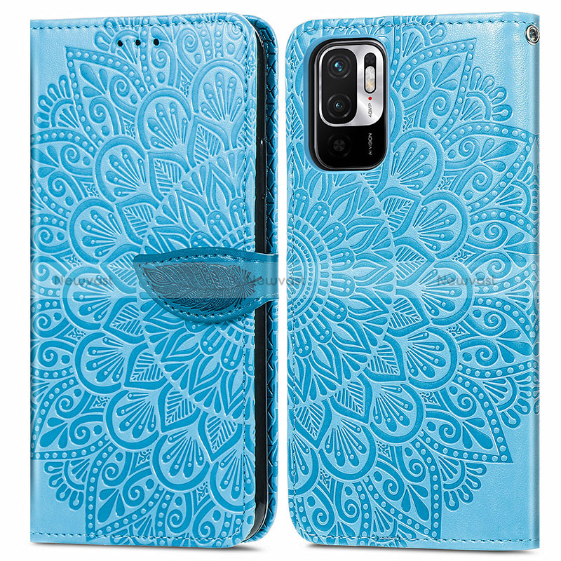 Leather Case Stands Fashionable Pattern Flip Cover Holder S04D for Xiaomi Redmi Note 10 5G