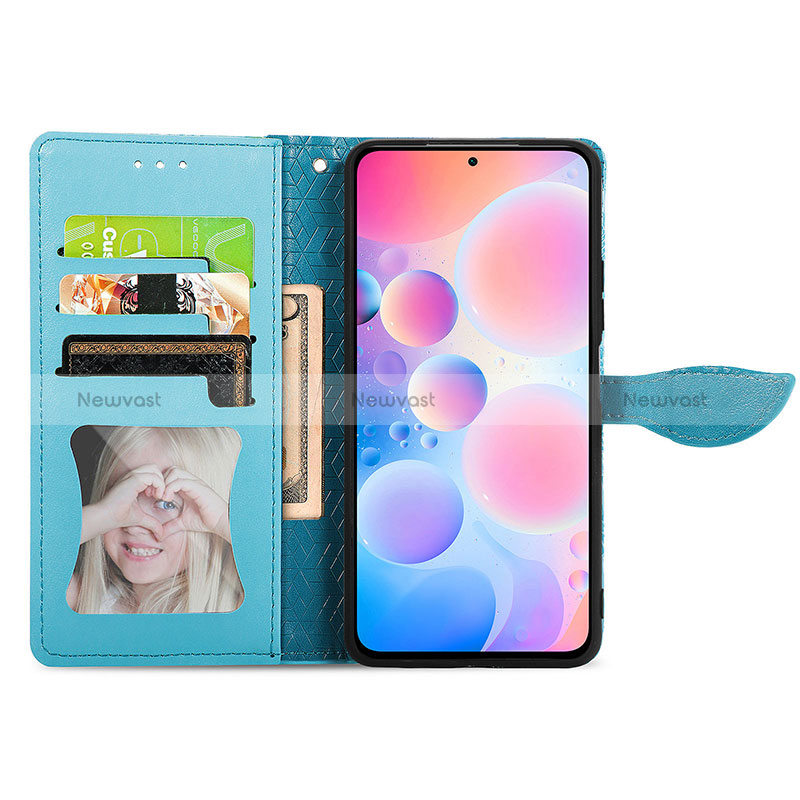 Leather Case Stands Fashionable Pattern Flip Cover Holder S04D for Xiaomi Redmi Note 10 Pro Max