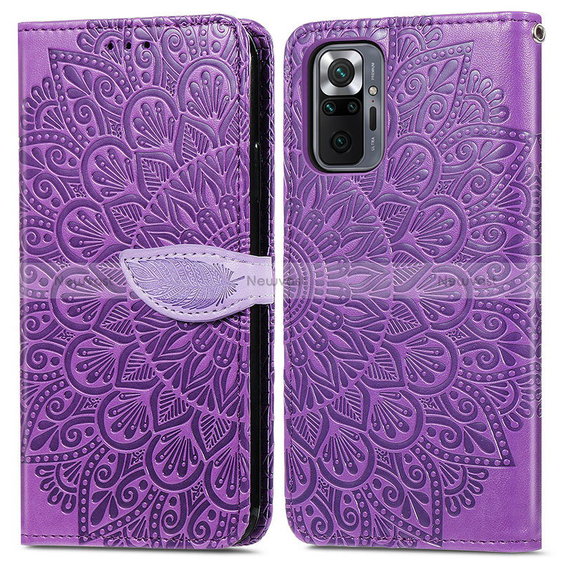 Leather Case Stands Fashionable Pattern Flip Cover Holder S04D for Xiaomi Redmi Note 10 Pro Max