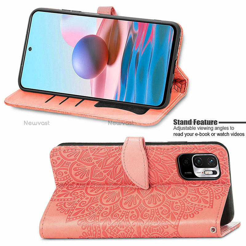 Leather Case Stands Fashionable Pattern Flip Cover Holder S04D for Xiaomi Redmi Note 11 SE 5G