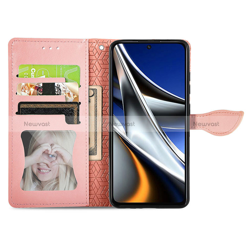 Leather Case Stands Fashionable Pattern Flip Cover Holder S04D for Xiaomi Redmi Note 11E Pro 5G