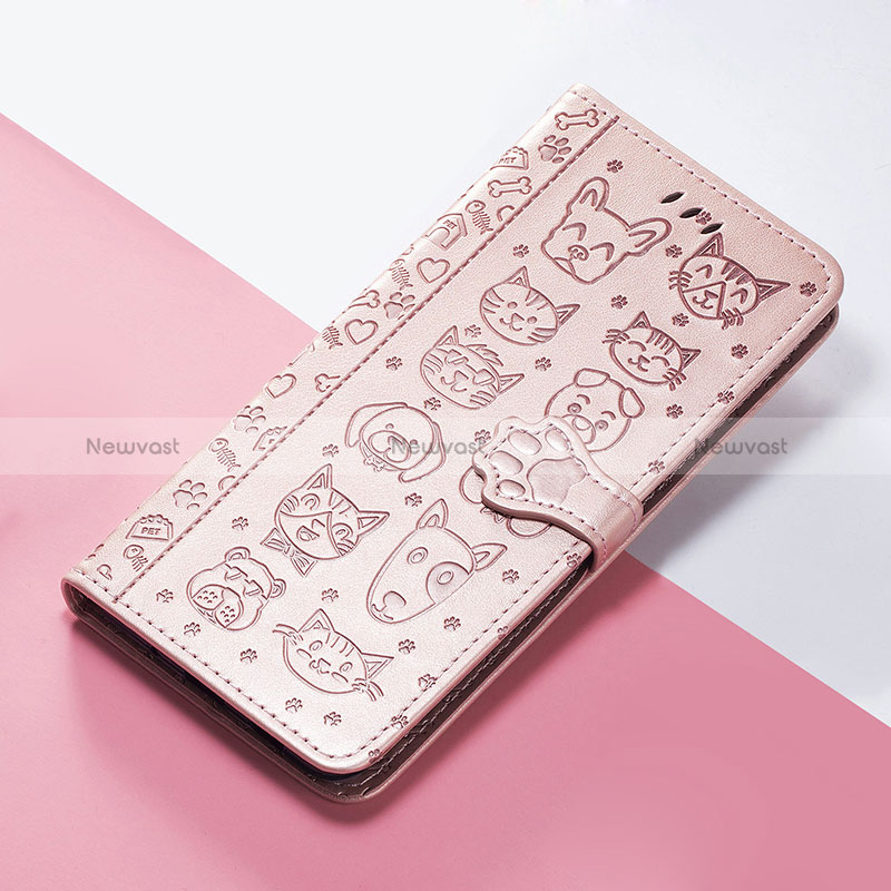 Leather Case Stands Fashionable Pattern Flip Cover Holder S05D for Huawei Honor 50 5G