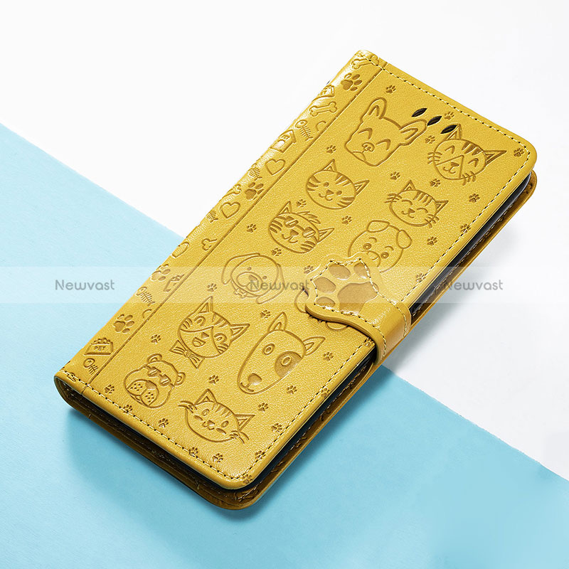 Leather Case Stands Fashionable Pattern Flip Cover Holder S05D for Huawei Honor 50 5G