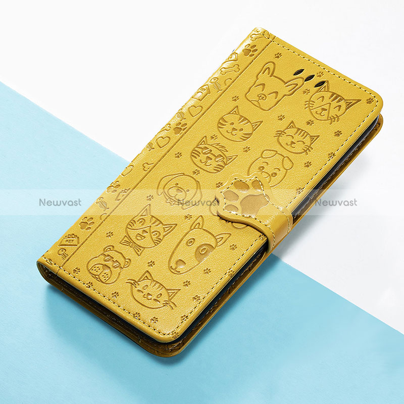 Leather Case Stands Fashionable Pattern Flip Cover Holder S05D for Huawei Honor 50 Pro 5G