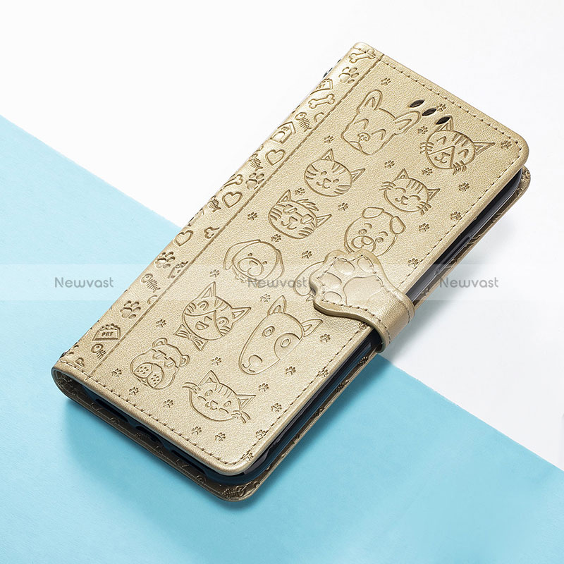 Leather Case Stands Fashionable Pattern Flip Cover Holder S05D for Huawei Honor 50 Pro 5G