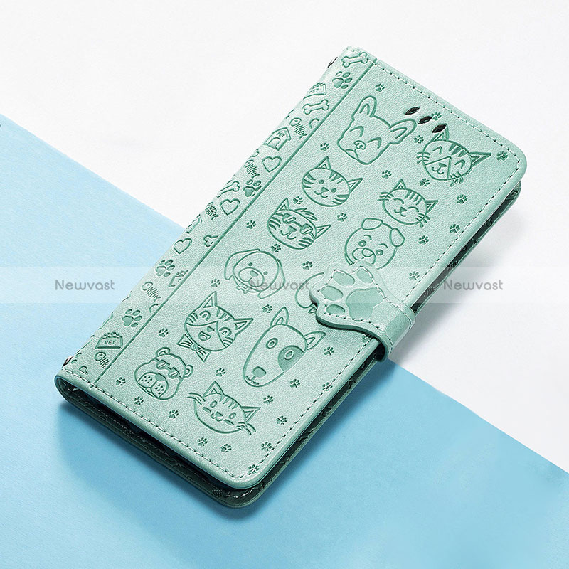 Leather Case Stands Fashionable Pattern Flip Cover Holder S05D for Huawei Nova 10 Pro