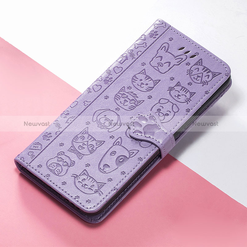 Leather Case Stands Fashionable Pattern Flip Cover Holder S05D for Huawei Nova Y70 Plus