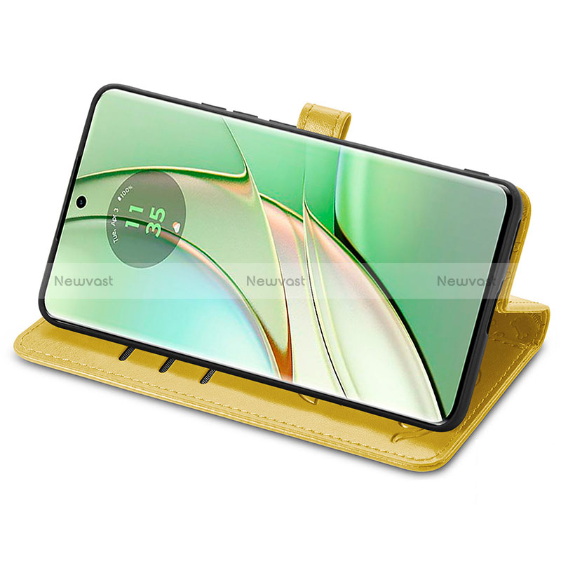 Leather Case Stands Fashionable Pattern Flip Cover Holder S05D for Motorola Moto Edge 40 5G