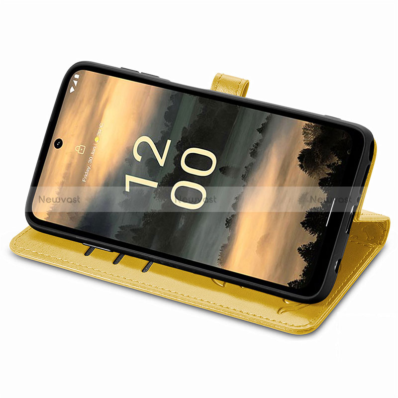 Leather Case Stands Fashionable Pattern Flip Cover Holder S05D for Nokia XR21