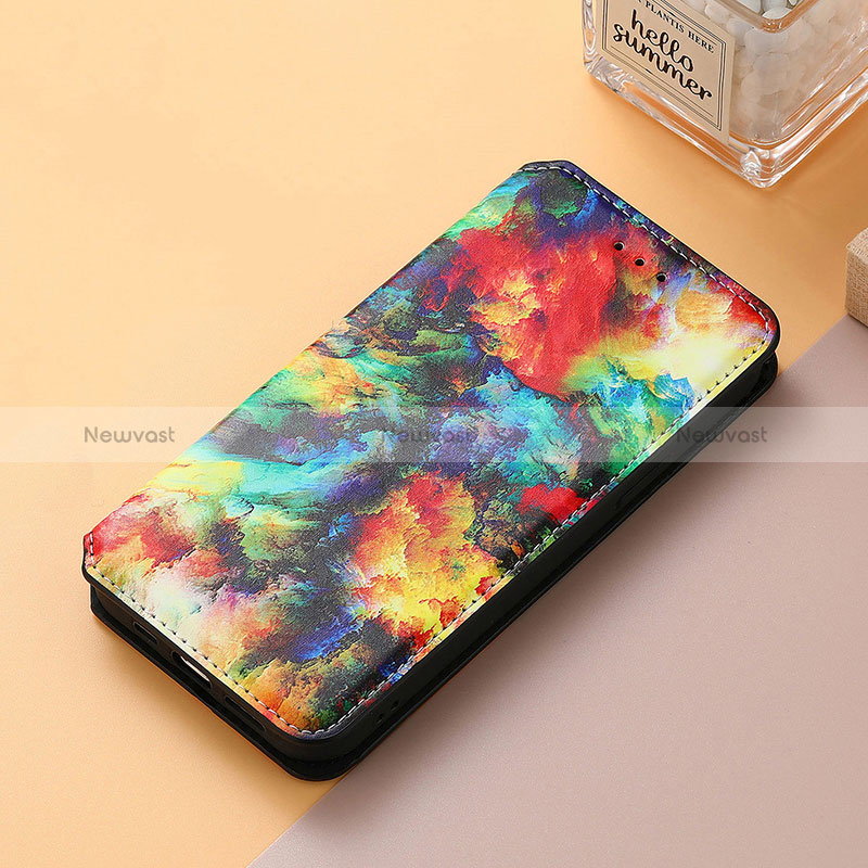 Leather Case Stands Fashionable Pattern Flip Cover Holder S06D for Huawei Enjoy 50 Pro Mixed