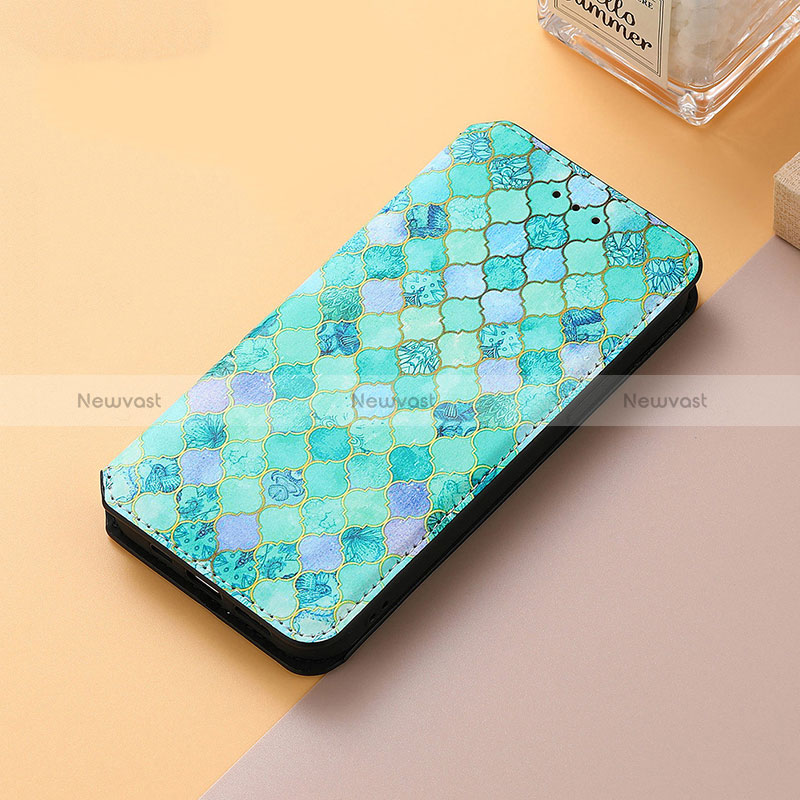 Leather Case Stands Fashionable Pattern Flip Cover Holder S06D for Huawei Honor 60 Pro 5G