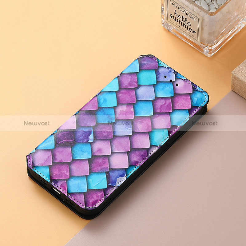 Leather Case Stands Fashionable Pattern Flip Cover Holder S06D for Huawei Honor Magic3 5G