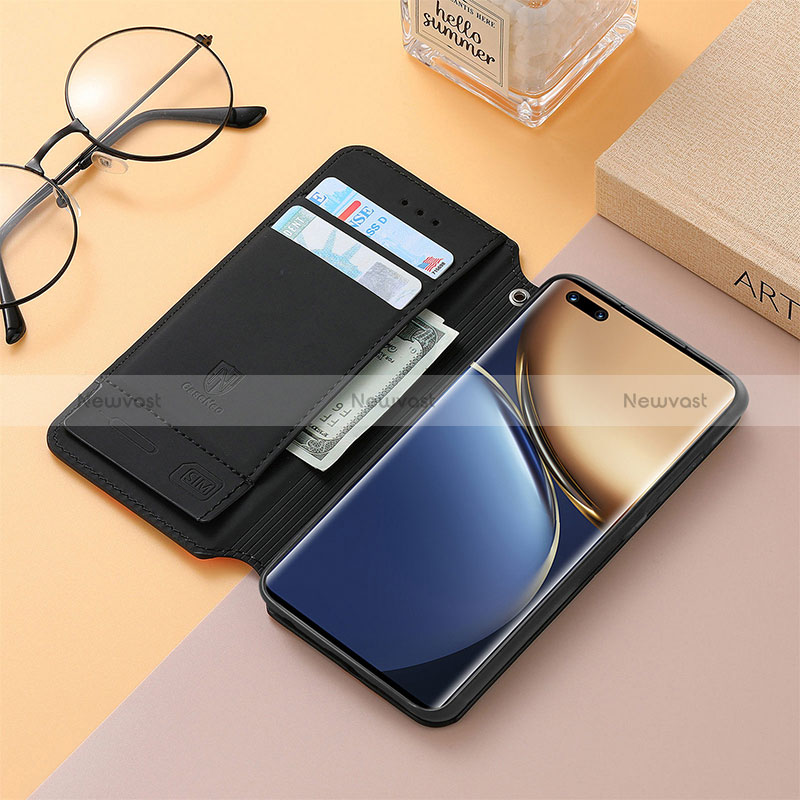 Leather Case Stands Fashionable Pattern Flip Cover Holder S06D for Huawei Honor Magic3 Pro 5G