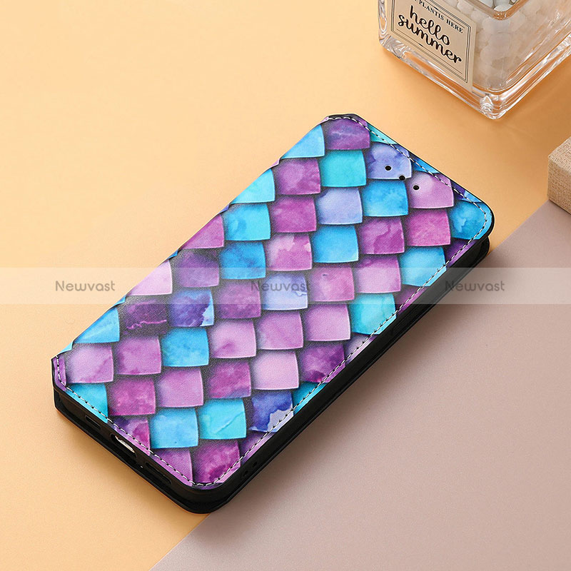 Leather Case Stands Fashionable Pattern Flip Cover Holder S06D for Huawei Honor Magic3 Pro 5G