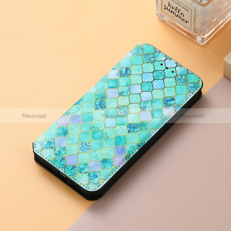 Leather Case Stands Fashionable Pattern Flip Cover Holder S06D for Huawei Honor Magic3 Pro 5G