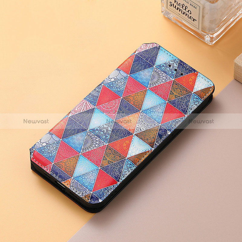 Leather Case Stands Fashionable Pattern Flip Cover Holder S06D for Huawei Honor Magic3 Pro 5G