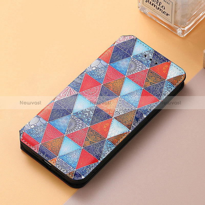 Leather Case Stands Fashionable Pattern Flip Cover Holder S06D for Huawei Honor Magic5 5G