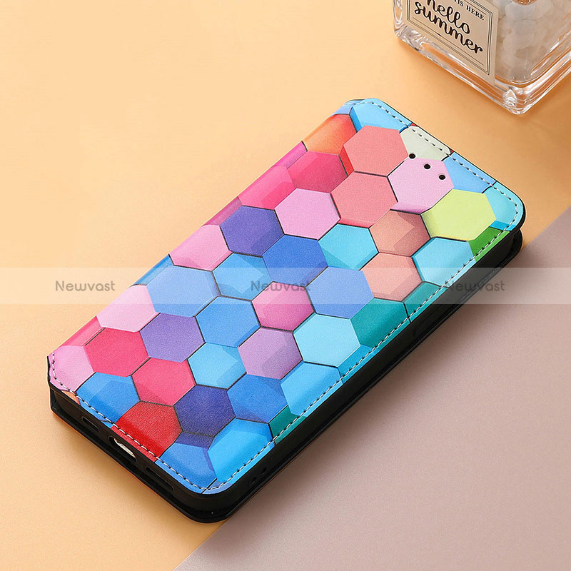 Leather Case Stands Fashionable Pattern Flip Cover Holder S06D for Huawei Honor Magic5 5G