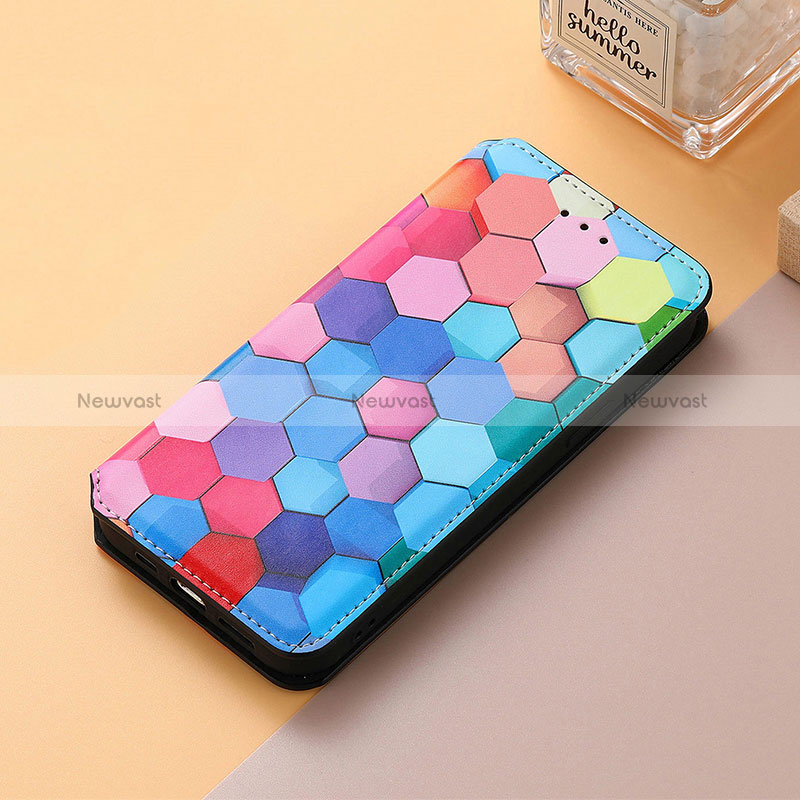 Leather Case Stands Fashionable Pattern Flip Cover Holder S06D for Huawei Honor Magic5 Pro 5G