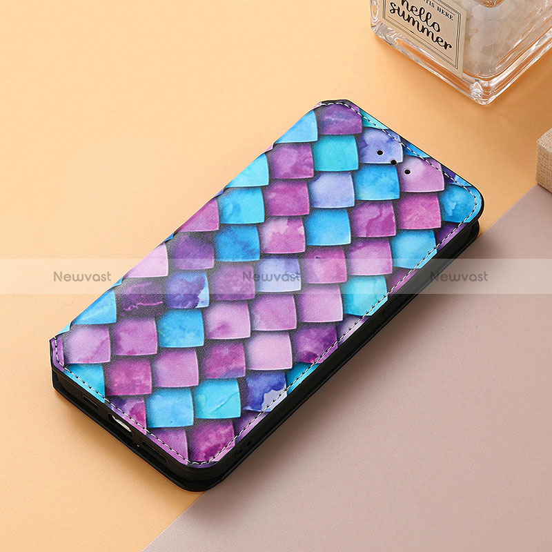 Leather Case Stands Fashionable Pattern Flip Cover Holder S06D for Huawei Honor Magic5 Pro 5G