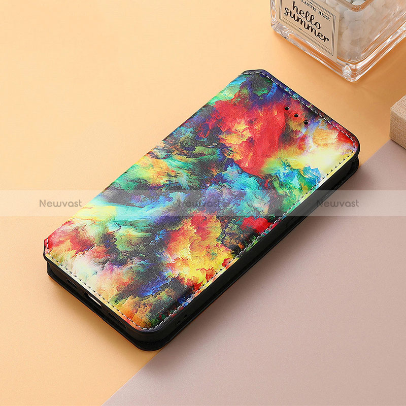 Leather Case Stands Fashionable Pattern Flip Cover Holder S06D for Huawei Honor Magic5 Pro 5G