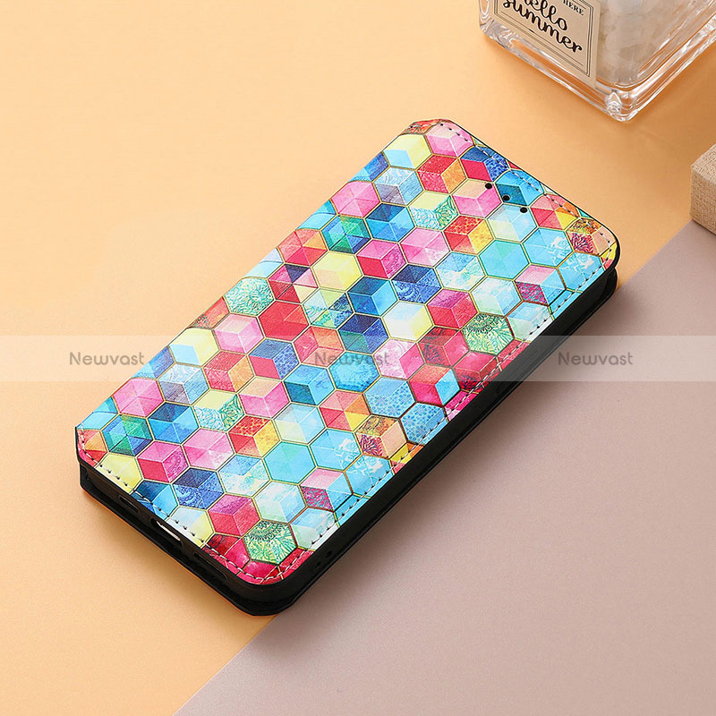 Leather Case Stands Fashionable Pattern Flip Cover Holder S06D for Huawei Honor Magic5 Pro 5G