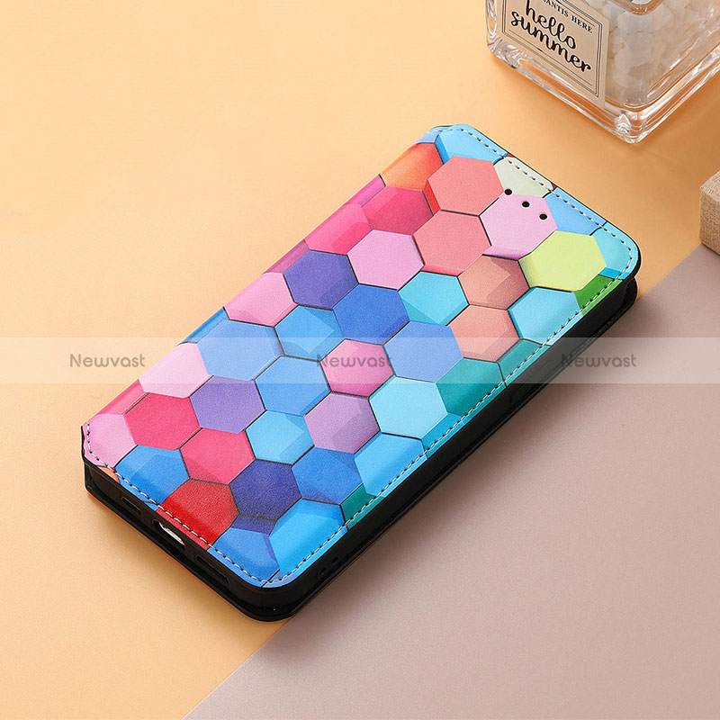 Leather Case Stands Fashionable Pattern Flip Cover Holder S06D for Huawei Honor Magic5 Pro 5G Colorful