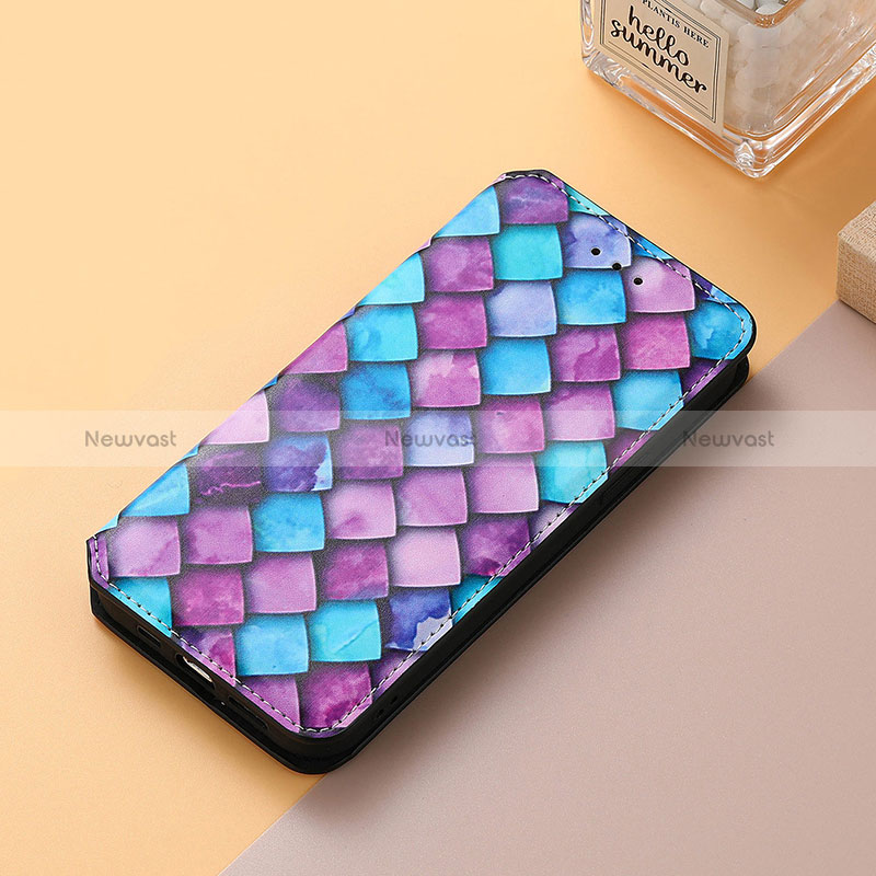 Leather Case Stands Fashionable Pattern Flip Cover Holder S06D for Huawei Honor X30i