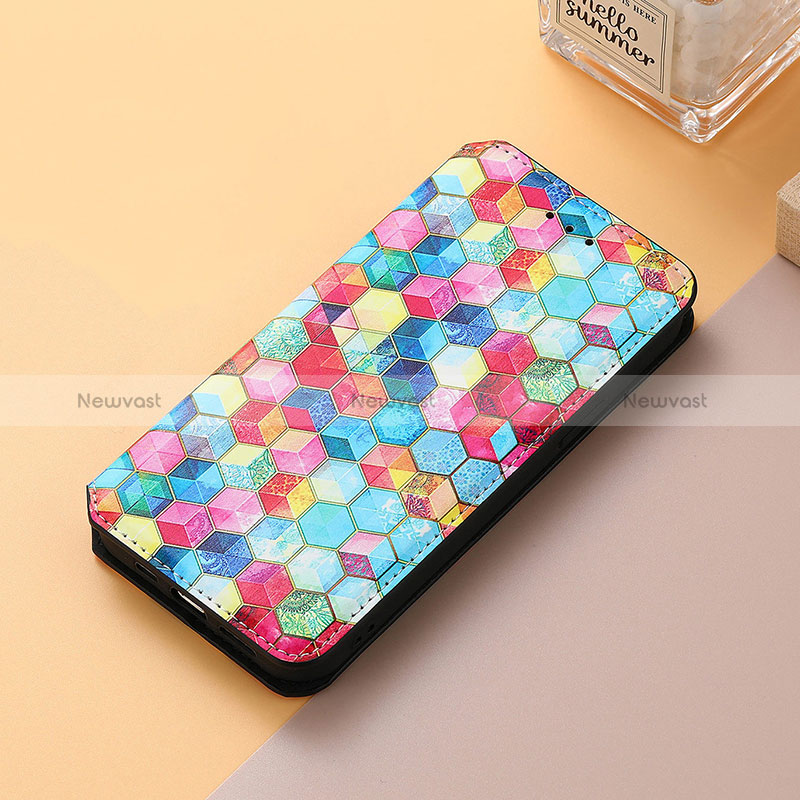 Leather Case Stands Fashionable Pattern Flip Cover Holder S06D for Huawei Honor X30i