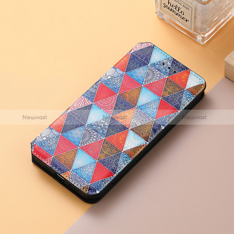 Leather Case Stands Fashionable Pattern Flip Cover Holder S06D for Huawei Honor X30i