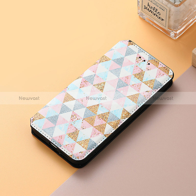 Leather Case Stands Fashionable Pattern Flip Cover Holder S06D for Huawei Honor X30i