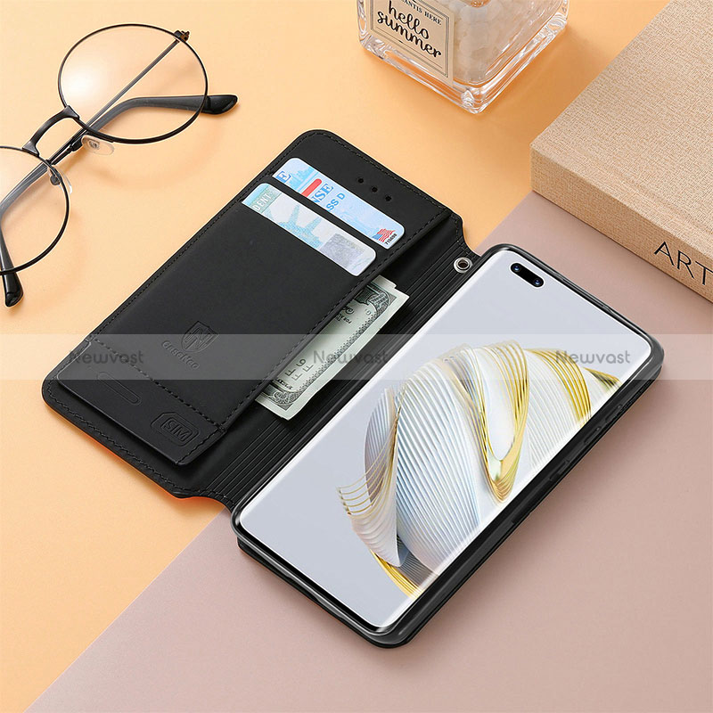 Leather Case Stands Fashionable Pattern Flip Cover Holder S06D for Huawei Nova 10 Pro