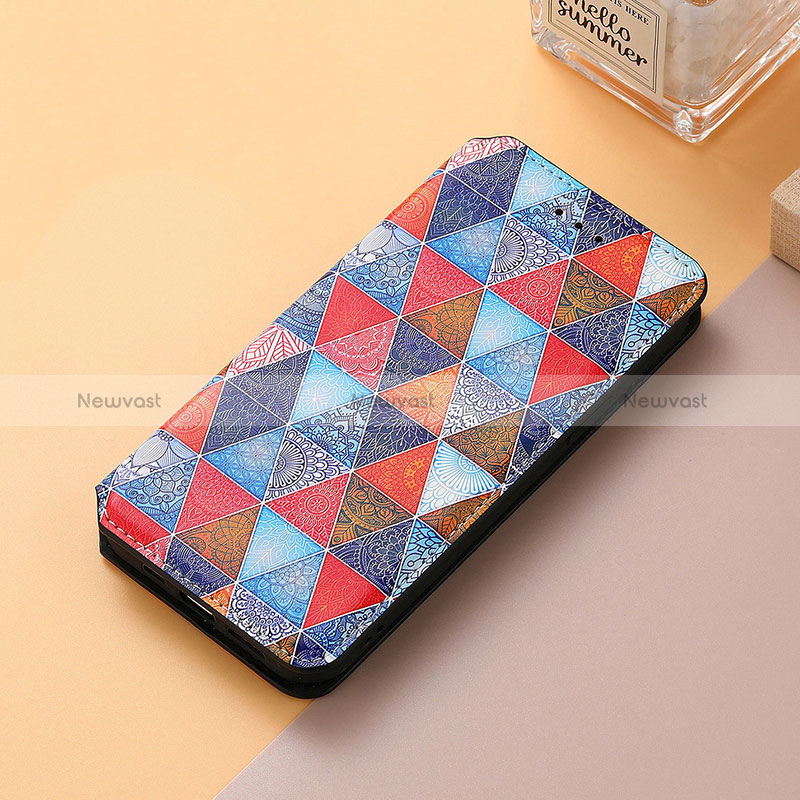 Leather Case Stands Fashionable Pattern Flip Cover Holder S06D for Huawei Nova 10 Pro